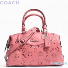 Coach Ashley Lace Leather Satchel In Silver/rose F21929 Release