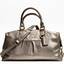 Coach F15447 Coach Ashley Leather Satchel Large $498 Coach Satchel Steel