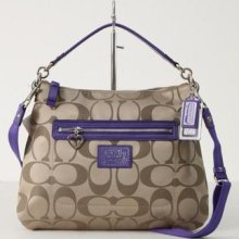 Coach F20064 Daisy Signature Hobo Crossbody Bag Handbag Purse