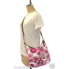 Coach Kristin Graphic Op Art Hobo Crossbody Tote Shoulder Bag Handbag F19963 Pin