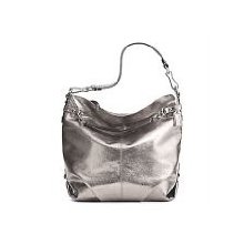 Coach Pewter Large Leather Brooke Hobo Handbag 16618