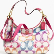 Coach Signature Scribble Print Convertible Hobo Shoulder Bag - 21915 ($298)