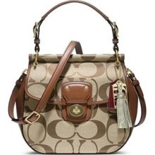 Coach Signature Willis Crossbody Bag Kahki/british Tan 19034