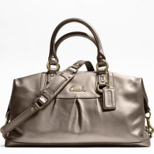 COACH Steel Leather Ashley Satchel Shoulder Bag 15447