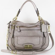 Coach Tan Pinnacle Leather Laila Round Satchel