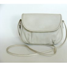 Coach White Purse Shoulder Bag Cross Body Bag, White Leather Coach Crossbody Bag, Clutch Bag, Spring Summer Bag, Genuine Cowhide Leather Bag