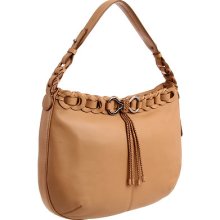 Cole Haan Handbag Sandalwood Smooth Leather Mckenzie Hobo Braided B38214 $27