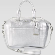 Cole Haan Linley Small Structured Satchel Bag, Silver