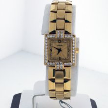 Concord La Scala Diamond Dial And Diamond Bezel 18k Yellow Gold Ladies Watch.