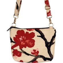 Cross-Body Shoulder Sling Bag, FloralTravel Bag, Evening Purse, Women's Travel Bag Pockets, Women's Purse, Floral Handbag