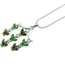 Crystal Green Swarovski Crystal â€œDance of the butterflyâ€