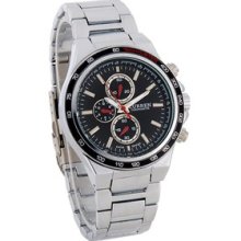 Curren 8011 Stainless Steel Analog Men's Business Watch Black