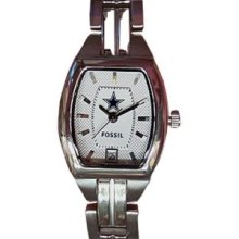 Dallas Cowboys Fossil watch Ladies Cushion Three Hand Date