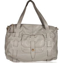 Dellamoda Handbag Large Gray piper satchel Designer bag (DM36)