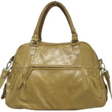 Designer Inspired Camel Brown Handbag Shoulder Bag With Detachable Strap