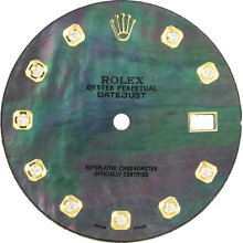 Dial 30mm Green Pearl Mop Custom Diamond Gold For Rolex Datejust Ii Mens Watch