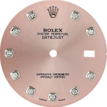 Dial 30mm Pink Custom Diamond White Gold For Rolex Datejust Ii Mens Watch