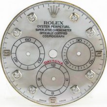 Dial - Rolex Daytona White Mother Of Pearl Custom Diamond