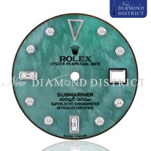 Diamond Green Mother Of Pearl Dial For Rolex Submariner Watch