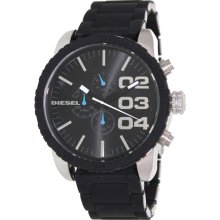 Diesel Men's DZ4255 Black Rubber Analog Quartz Watch with Black Dial
