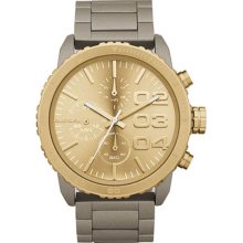 Diesel Men's Stainless Steel Case and Bracelet Gold Dial Chronograph DZ5303
