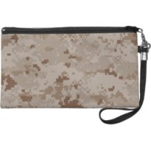 Digital Desert Camouflage Wristlet Purse