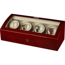 Diplomat 8-watch programmable winder, style: cherry - Cherrywood/Cream