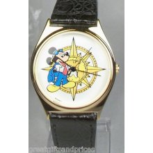 Disney Gold Explorer Mickey Mouse Watch Hard To Find