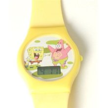Disney Spongebob Squarepants Digital Yellow Watch Xmas Gift For Kids /girl - Boy