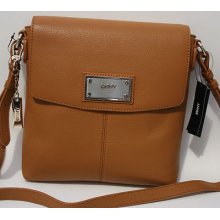 Dkny Stunning Soft Camel Leather Crossbody Shoulder Bag W Tag Retail $195