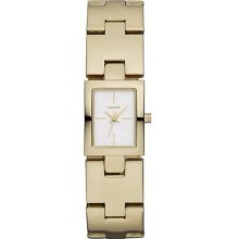 Dkny Womens Gold Tone Stainless Steel Dress Watch -bracelet Ny8286