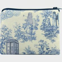 Doctor Who toile - Small zipper pouch / coin purse / makeup bag