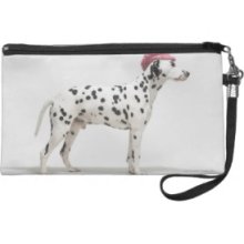 Dog wearing a hat Wristlet Purses