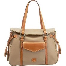 Dooney & Bourke Dillen Leather Smith Bag with Tan Trim - Taupe - One Size