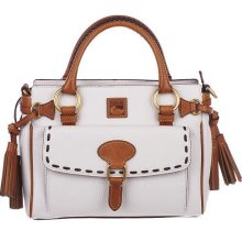 Dooney & Bourke Florentine Leather Medium Pocket Satchel - White - One Size