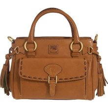 Dooney & Bourke Florentine Leather Medium Pocket Satchel - Natural - One Size