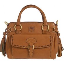 Dooney & Bourke Florentine Leather Medium Pocket Satchel - Natural - One Size