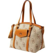 Dooney & Bourke Signature Front Pocket Satchel Florentine Jacquard Jq756 $248 Nu