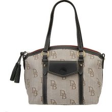 Dooney & Bourke Signature Florentine Jacquard Front Pocket Satchel - Black - One Size