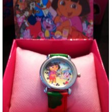 Dora The Explorer Collectible Kids Watch With Pillow And Box (red Band)
