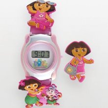 Dora The Explorer Silver Tone Interchangeable Digital Watch Set - Kids