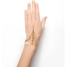 Dripping Chain Slave Bracelet, Gold