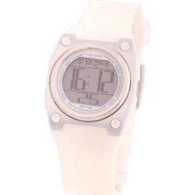 Dunlop DUN-118L11 - Dunlop Lady Digital Chronograph Watch, White Dial And Band.