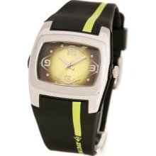 Dunlop DUN-42L01 - Dunlop Lady Digital Chronograph Watch, Black And Yellow Dial, Details And Rubber Band.