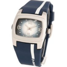 Dunlop DUN-42L03 - Dunlop Lady Digital Chronograph Watch, Blue And White Dial, Details And Rubber Band.