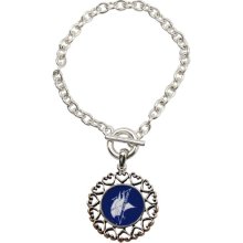 ECSU Vikings Ladies Round Heart Art Nouveau-Style Toggle Bracelet