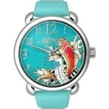 Ed Hardy Fountain Aqua Dial Women's watch #FO-BL