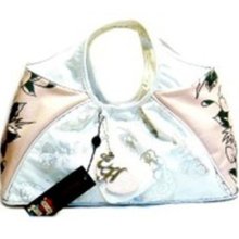 Ed Hardy Pink/white Hobo Handbag/shoulderbag/tote/satchel