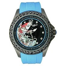 Ed Hardy Techno Blue Black Dial Unisex watch #TE-BL