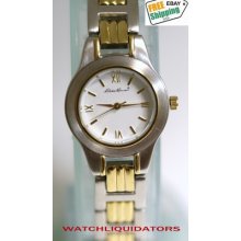 Eddie Bauer Ladies Two Tone 50m Wr Steel Easy Reader Casual Sport Watch